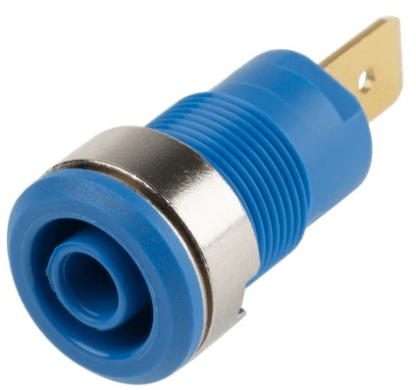 Banana Socket Connector Panel Mount 2 mm Female Jack - BLUE