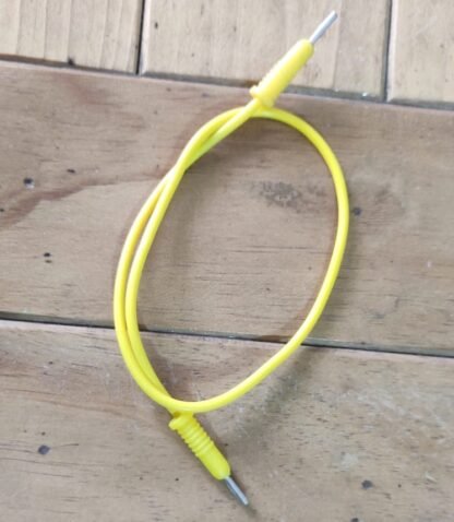 Patch Cord Banana plug Male to Male Yellow 1.5 Ft